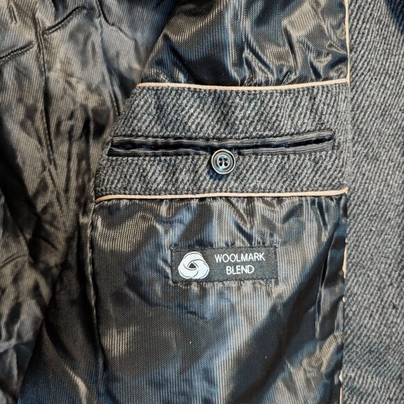 🧥 CIGLIANO Stylish Italian Coat Men's Sz (M) Dark Gray Wool Blend Winter Jacket - Picture 10 of 11